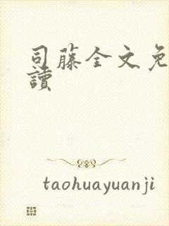 司藤全文免费阅读