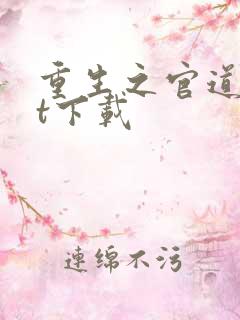 重生之官道txt下载