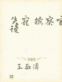 失宠 检察官皇后