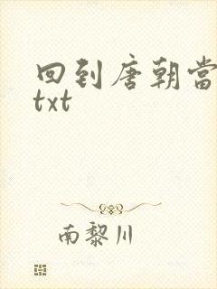 回到唐朝当皇帝txt