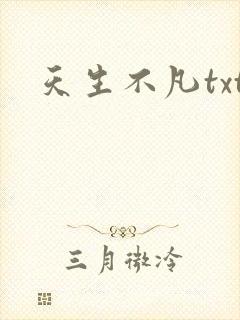 天生不凡txt