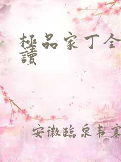 极品家丁全文阅读