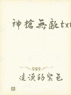 神枪无敌txt