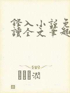 锋入小说免费阅读全文笔趣阁
