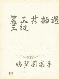 严正花拍过什么三级