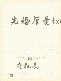 先婚厚爱txt