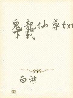 鬼龙仙尊txt下载