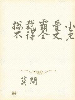 总裁霸爱小妻惹不得全文免费阅读笔趣阁