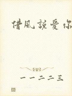 借风说爱你