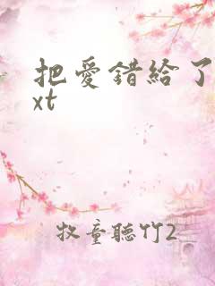 把爱错给了你txt