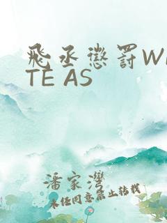 飞丞惩罚WRITE AS