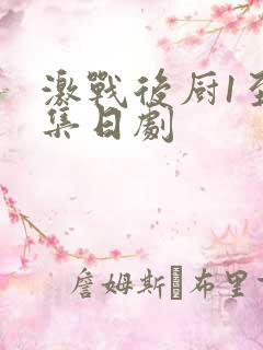 激战后厨1至5集日剧