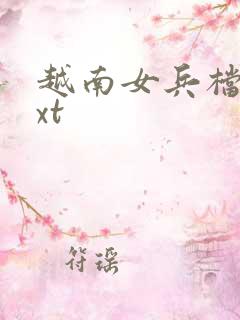 越南女兵档案txt