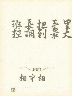 班长把手里的遥控调到最大