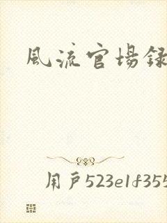 风流官场录