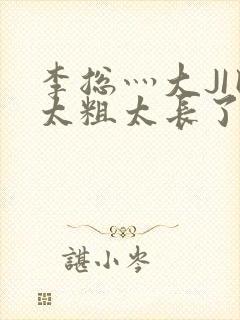 李总灬大JI巴太粗太长了