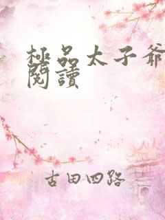 极品太子爷全文阅读