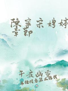 陈宁宋娉婷最新章节