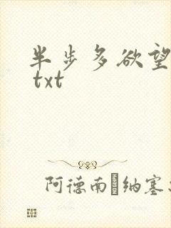 半步多欲望传说 txt