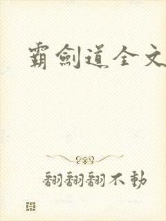 霸剑道全文阅读