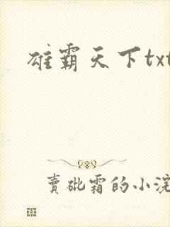 雄霸天下txt
