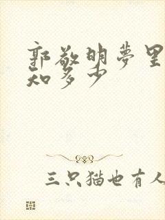 郭敬明梦里花落知多少