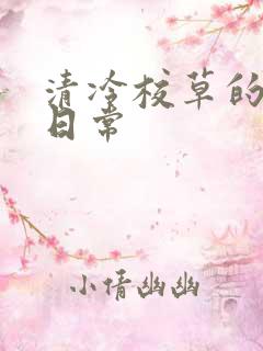 清冷校草的抹布日常