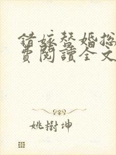 错嫁替婚总裁免费阅读全文