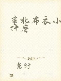 宁北布衣小说叫什么