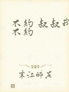 不约 叔叔我们不约