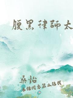 腹黑律师太危险