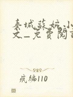 秦城苏婉小说全文_免费阅读最新