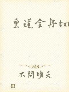皇道金丹txt