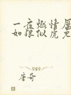 一夜燃情厉先生如狼似虎免费阅读