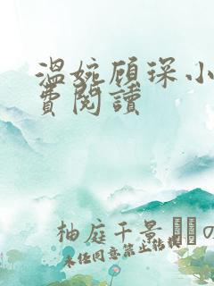 温婉顾琛小说免费阅读