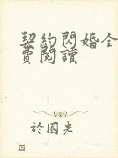 契约闪婚全文免费阅读