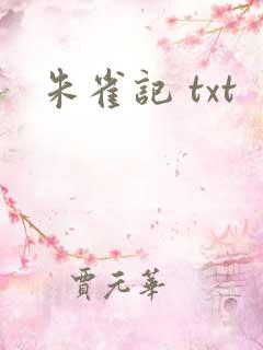 朱雀记 txt