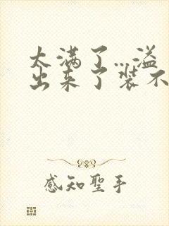 太满了...溢出来了装不下了