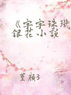 《字字珠玑》金银花小说