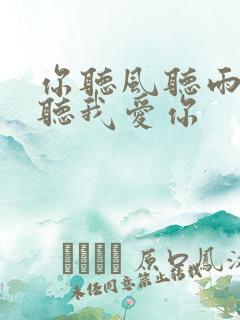 你听风听雨却不听我爱你