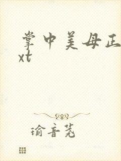 掌中美母正版txt