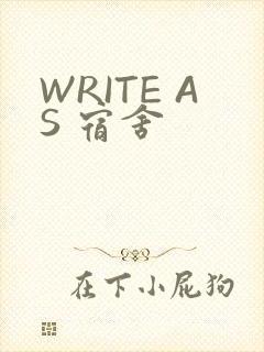 WRITE AS 宿舍