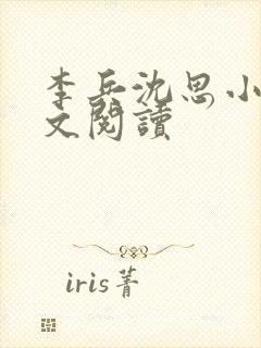 李兵沈思小说全文阅读