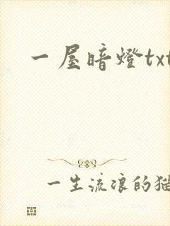 一屋暗灯txt