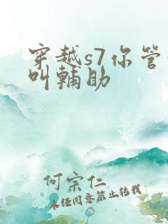 穿越s7你管这叫辅助