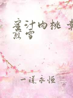 蜜汁肉桃 棠梨煎雪