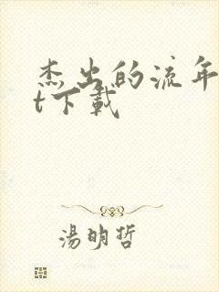 杰出的流年txt下载