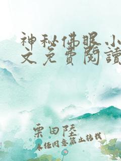 神秘佛眼小说全文免费阅读