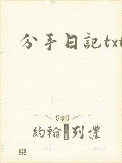 分手日记txt