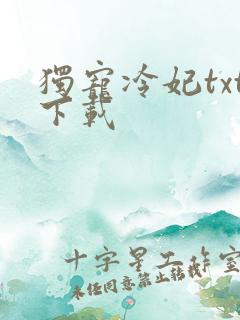 独宠冷妃txt下载